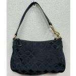 Coach Teri Hobo Bag Signature C Black Leather Shoulder Small Outlet *EUC Photo 1