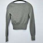 Abercrombie & Fitch Hook-and-Eye Scoopneck Cardigan Sage Green Stretchy Size S Photo 1