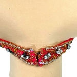 Hot Pink Gold Polka Dot Halter Gown 16 Beaded Corset Back Prom Pageant Princess Photo 7