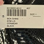 Chico's NWT β Womens Black Boa Shine Kym Leather Jacket 1 Medium 8 Photo 4