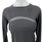 Lululemon Women's Black Mesh Long Sleeve Workout Athletic T Shirt Top Size 4 Photo 2