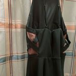 B Darlin B. Darlin Dark green short dress with halter top style and sheer mesh panels X s Photo 3