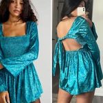 Free People NEW  Bali Tightrope Romper In Turquoise Combo,‎ XS Photo 2