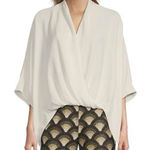 Trina Turk  Concourse Surplice V-Neck Short Sleeve Oversized Top XS-S Photo 0