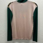 Scotch & Soda 1/4 Zip Pullover Top “The Peaks” Leopard Pink Green Small Photo 4