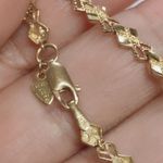 Vintage Beverly Hills 14k Gold Diamond Cut Link tennis Bracelet 7" Lobster Clasp Photo 7