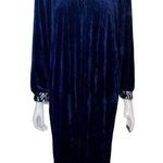 Vintage Diamond Tea Nieman Marcus Zip Front Velour Robe Blue Size undefined Photo 0