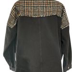 ZARA  Black and Multicolor Plaid Jean Jacket Photo 1