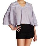 Free People 3/4 Sleeve Blouse In Lavender Photo 1