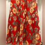 VTG '80s '90s Fairycore Jeffrey & Dara Red Floral Short Sleeve Midi Dress Size 14 Photo 5