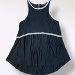 EXPRESS  Racerback Crochet Trim Top Womens Size XS Black White‎ Photo 0