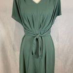 Ann Taylor  Sage green tie front flowy dress 6P Photo 0
