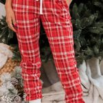 Plaid Pajama Bottom Joggers Photo 0