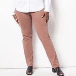 Denim & Co Easy Flex Twill Petite Straight-Leg PullOn Pants A468621 Petite Large Photo 0
