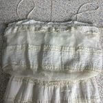 Miguelina Tiered Maxi Column Dress Crochet & Lace White Ivory Sample XS/S Photo 11