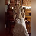 Raga  | Crushed Velvet Aphrodite Plunge Neckline Midi Dress Boho | S Photo 1