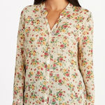 Moon Collection KUT from the Kloth Chiffon Floral Blouse Long Sleeve Button Front Top Medium‎ Photo 0