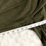 Aerie  Natural Olive Green Pull On Groove On Rib Velour Flare Loungewear Pants M Photo 9
