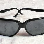 American Vintage Black Sunglasses Sun Shield Wraparound Oversized Photo 0