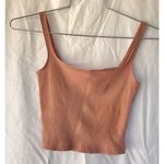 Reformation Jeans Ribbed Crop Tank Top Pink Sleeveless Knit Women’s Size Small Photo 0