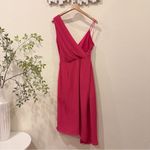 Keepsake Dreamlovers Asymmetric Draped Midi Dress in Magenta Size M NWT Purple Size M Photo 6