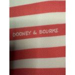 Dooney & Bourke Pink White Striped Satchel Bag Women's Casual Handbag Photo 4