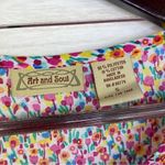 Art & Soul Shit Top Blouse Floral Ombre Ruffle Cap Sleeve Pink White Small Photo 8