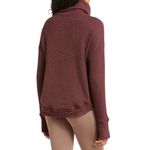 Sweaty Betty Women Small Cropped Pullover Knit Burgundy Textured Sweater Top Photo 2