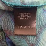 Dolcessa Swimwear Chiffon Sleeveless V Neck Peacock Attached Shorts Maxi Dress Blue Size L Photo 11