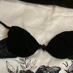 Victoria's Secret Victoria’s Secret Vintage Delicates Black Velvet & Lace Bra Photo 0