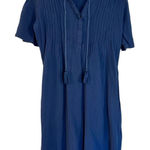Chico's Chico’s blue gauze seamed front tassel tie sundress size small Photo 0