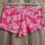 PINK - Victoria's Secret  Hot Pink White Ruffle Pajama Lounge Shorts Small Photo 1