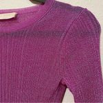 Ulla Johnson  Diana metallic irridescent magenta sweater, ribbed sz Petite (XS) Photo 8