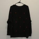 PINK - Victoria's Secret  Black Rose Embroidered Sweater Size Medium Photo 1