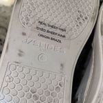 J/Slides Leslie Sheep Hair Trimmed Leather Sneaker Shoes Size 6 Tan White Photo 9