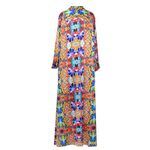 Sai Sankoh Morgana Print Shirt Dress Long Maxi XL Oversized Long Sleeve Blue Photo 8