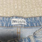 ZARA  Faded Blue Ripped Denim Shorts Photo 2