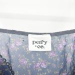 Perry + Co Floral Womens Whimsigoth Y2K Dark Cottagecore Floral Crop Cami Top Blue Photo 2