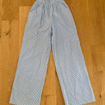 White Fox Boutique White Fox Pants Stripes Wide Leg Aleays About Us Size XS Blue White Photo 0