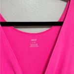 Aerie NWT Twist Front Cutout Ribbed Dress in Neon Pink - Size L Photo 3