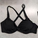 La Blanca Black Island Goddess Underwire Twist Front Bra Top Size 16 NWT Photo 0