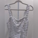 Misa Los Angeles Elke Tweed Dress Small NWT | White Metallic Midi Revolve Photo 7