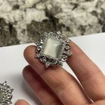 Women's Costume Earrings Rhinestone NWOT CLIP On Clip Photo 1