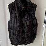 ZARA  Dark Brown Faux Leather Puffer Vest Size XS-S Photo 0