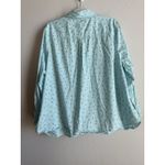 Talbots Women's Turquoise Anchor Collar Long Sleeve Tunic Button Blouse Size 3XP Photo 1