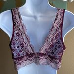 Victoria's Secret VS medium lace crochet purple & lavender bralette Photo 3