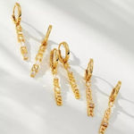 Anthropologie Crystal Zodiac Charm Huggie Earrings Capricorn Photo 0