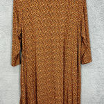 Loft Shift Dress Womens XL Orange Geometric Dot Splatter Preppy Boho Earthy Photo 0