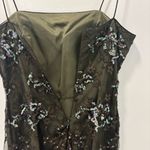 Rimini By Shaw Army Olive Green Sequins Embroidered Floral Mini Dress Formal Black Size 4 Photo 8