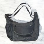 LL Bean Shoulder Purse Tote Nylon Full Zip Strap Crossbody Bag Handbag Vintage Black Photo 13